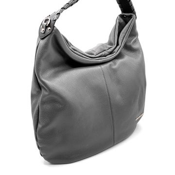 Сумка Di Gregorio серая кожаная - фото 2, 8787 DG GRIGIO