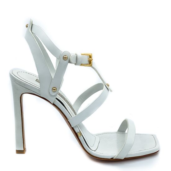 Босоножки Gianmarco Lorenzi белые кожаные - фото 1, P4D8U3233 GML