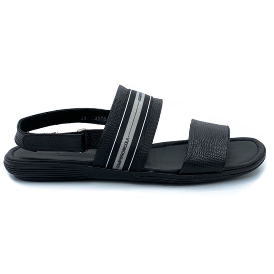 Сандалии Giampieronicola черные кожаные - фото 1, 