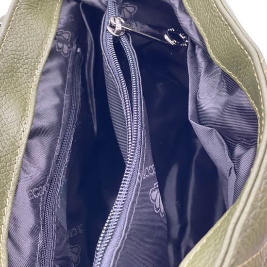 Сумка Di Gregorio зеленая кожаная - фото 6, 