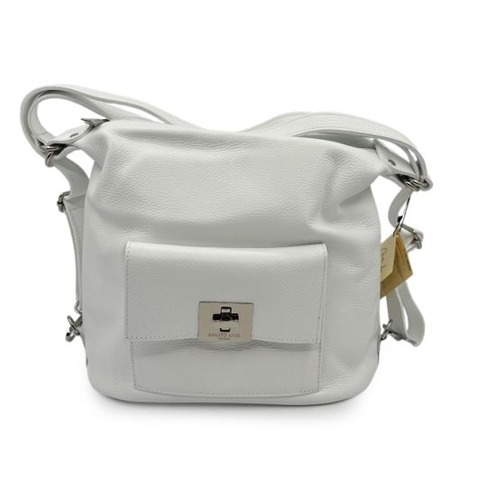 Сумка-рюкзак Renato Angi белая кожаная - фото 1, 3254701 RA BIANCO