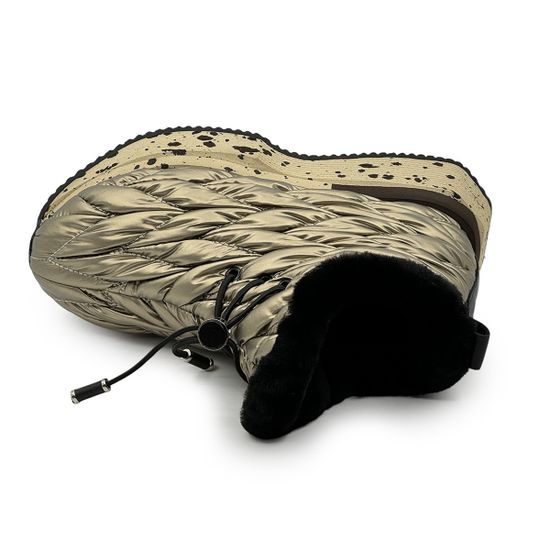 Кроссовки NILA&amp;NILA золотого цвета кожаные на меху - фото 5, NO6465M NIL ORO