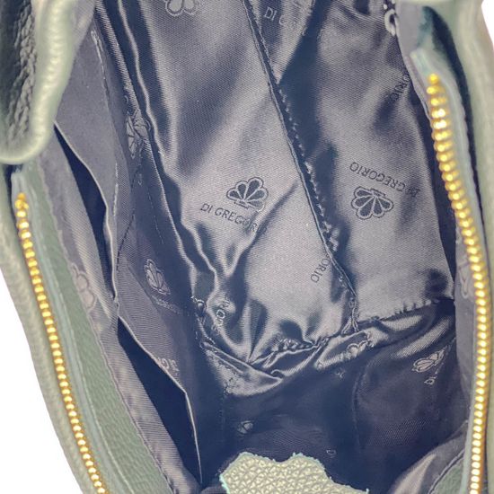 Сумка Di Gregorio зеленая кожаная - фото 5, 