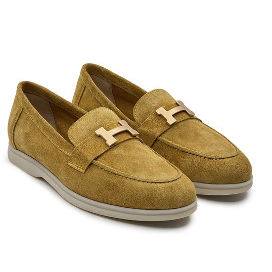 Лоферы CV Cover горчичные замшевые - фото 7, 15009-5 COV BEIGE