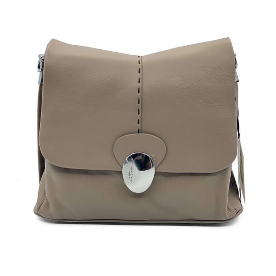 Сумка Renato Angi бежевая кожаная - фото 1, 