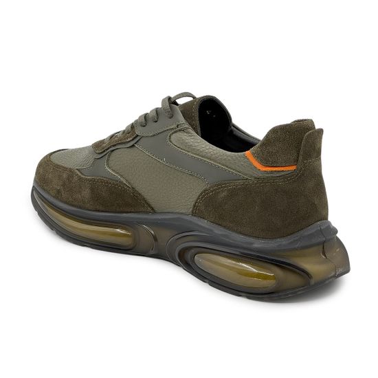 Кроссовки LAB MILANO зеленые замша/кожа демисезонные - фото 3, 316 LAB HAKI