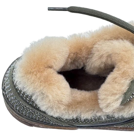 Кеды Lab Milano замша/кожа хаки/черные на меху - фото 7, 200A3351P LAB HAKI