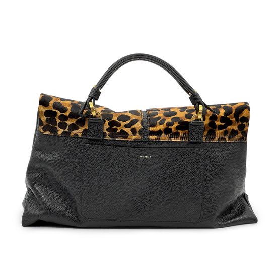 Сумка Loristella черная кожаная/пони принт "леопард" - фото 3, 2734 LS LEO