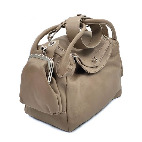 Сумка Renato Angi бежевая кожаная - фото 2, 