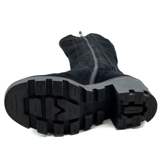 Сапоги Mara черные замшевые демисезонные - фото 4, 