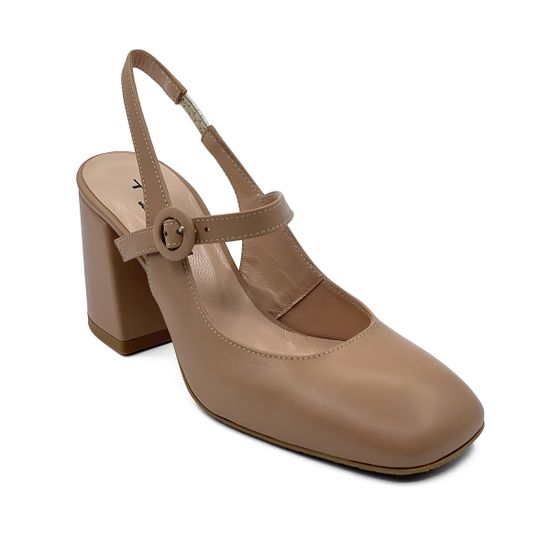 Туфли летние Tiffi кожаные бежевые NUDE - фото 2, T07/70A TI NUDE