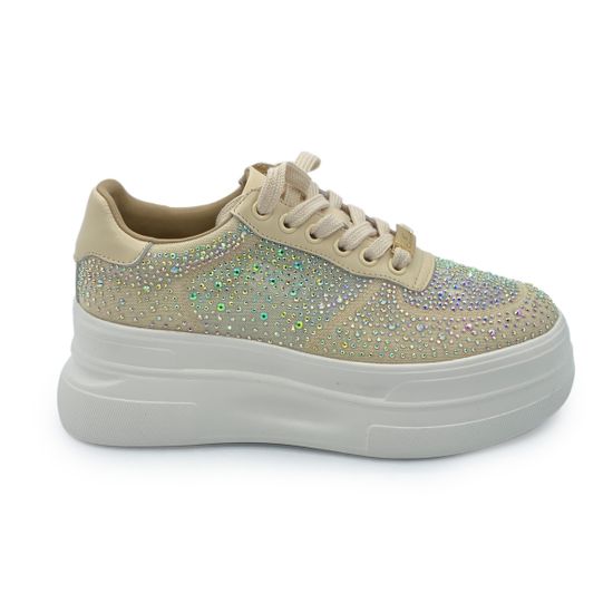 Кеды Ilasio Renzoni бежевые кожа/замша - фото 1, 