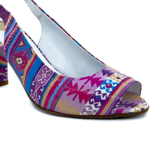 Босоножки Ilasio Renzoni мультиколор из лакированной кожи - фото 6, 