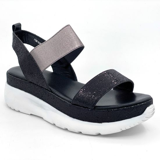 Сандалии Santini серебряно-черные - фото 2, 