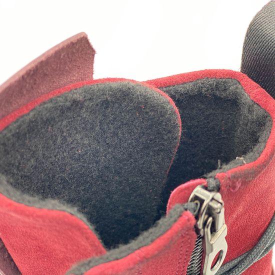 Ботинки Mimmu бордовые замшевые Байка - фото 7, 