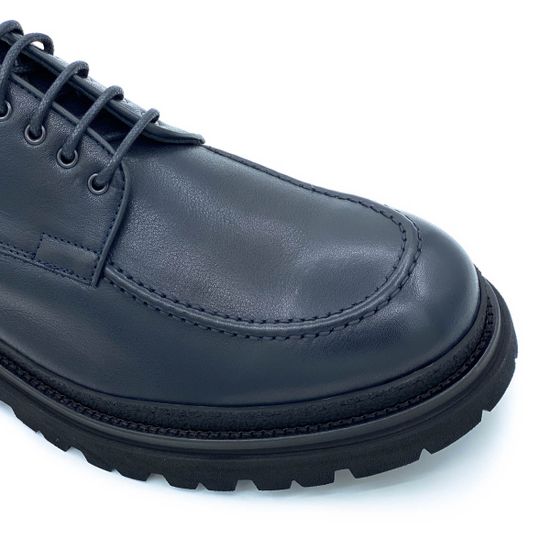 Ботинки Giampieronicola темно-синие кожаные МЕХ - фото 6, M42502 GPN