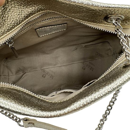 Сумка Marina Creazioni золотая кожаная - фото 5,