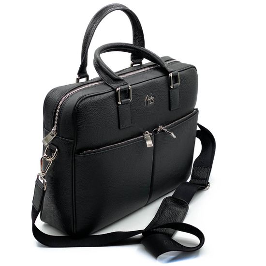 Портфель Renato Angi черный кожаный - фото 4, 2150101 RA NERO