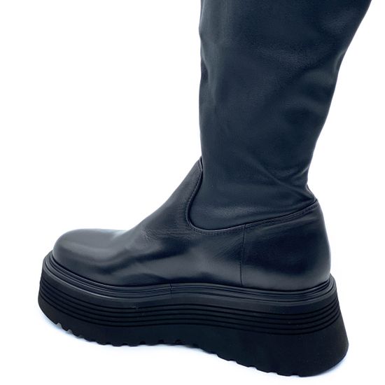 Сапоги Fru.it черные кожаные Байка со стрейчевым голенищем - фото 3, 7895L FR