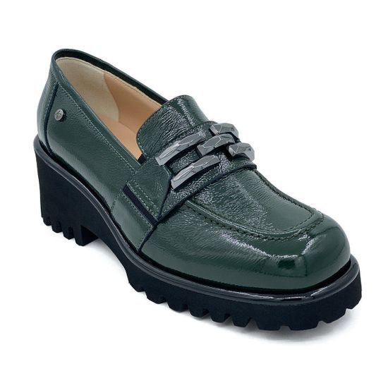 Лоферы Kelton зеленые из лакированной кожи - фото 2, AH1304 KEL VERDE