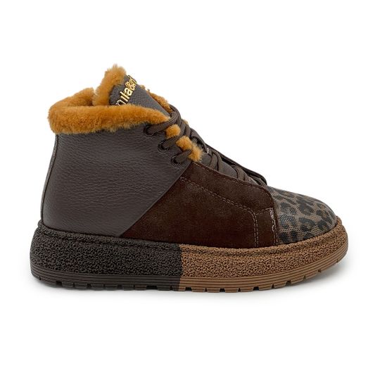 Ботинки NILA&amp;NILA коричневые кожа/замша на меху - фото 1, NO9005M NIL MORO