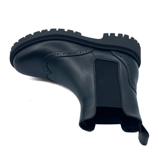 Ботинки Челси CVCover черные кожаные на байке - фото 5, 780207 COV