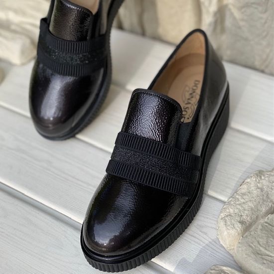 Полуботинки Donna Soft черные наплак демисезонные - фото 8, DS1241 DS FUMO