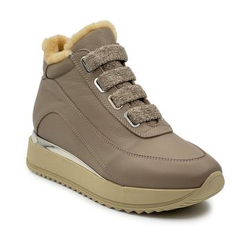 Ботинки KELTON бежевые кожаные на меху - фото 2, AI0124M KEL BEIGE