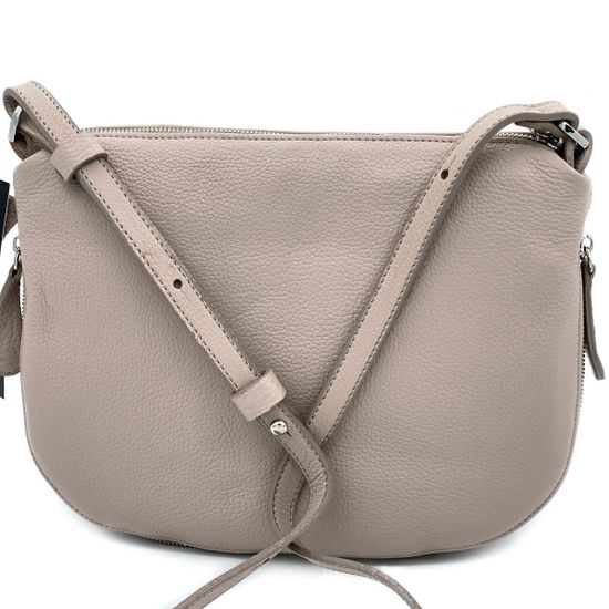 Клатч Di Gregorio бежевый кожаный - фото 4, 