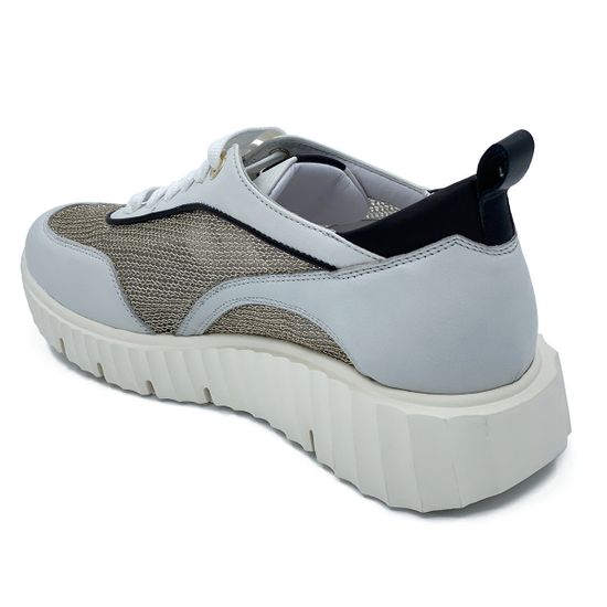 Кроссовки MOTCLE белые кожаные с перфорацией - фото 3, MOT2351 MOT