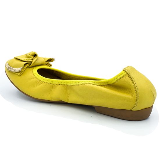 Балетки Renzi натуральная кожа желтые - фото 3, 