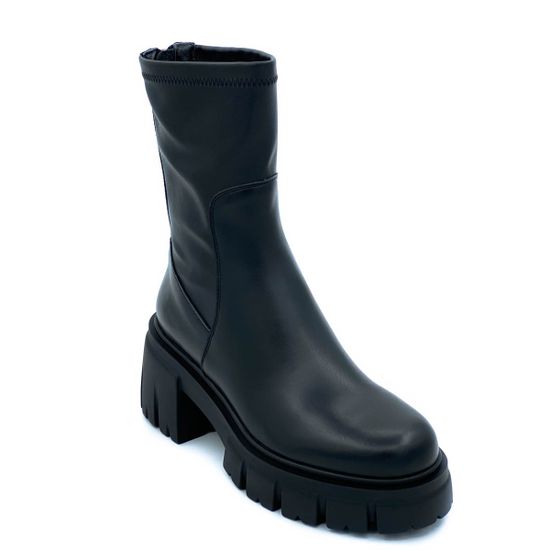 Ботильоны Cover черные кожаные Байка - фото 2, 1663807-1 COV NAPPA