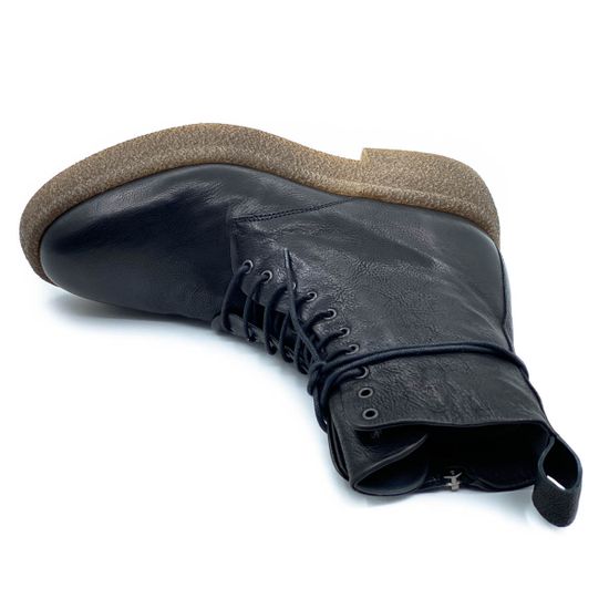 Ботинки Fru.it черные кожаные МЕХ - фото 5, 