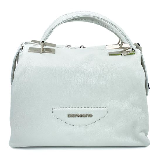 Сумка Di Gregorio белая кожаная - фото 1, 