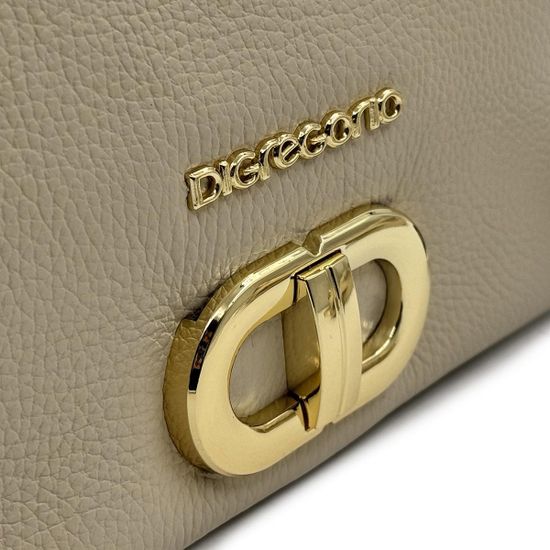 Сумка кросс-боди Di Gregorio бежевая кожаная - фото 4, 8940 DG LATTE