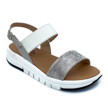 Босоножки Donna Soft бело-серебристые кожаные - фото 2, DS23-V2 DS