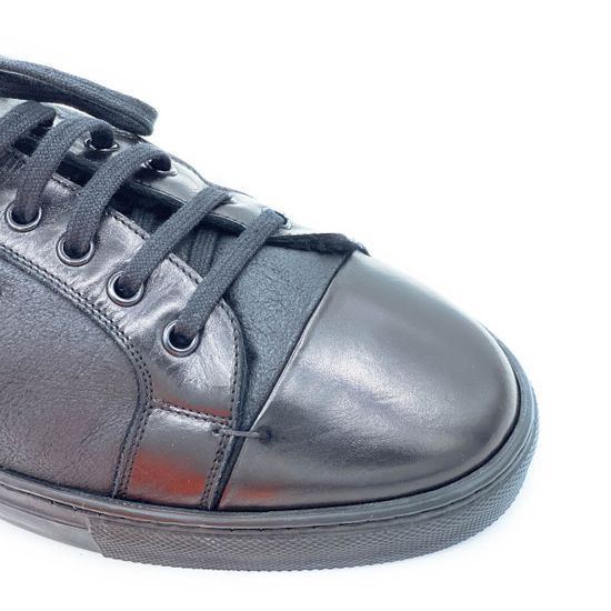 Кеды Coupe черные кожаные Мех - фото 5, 