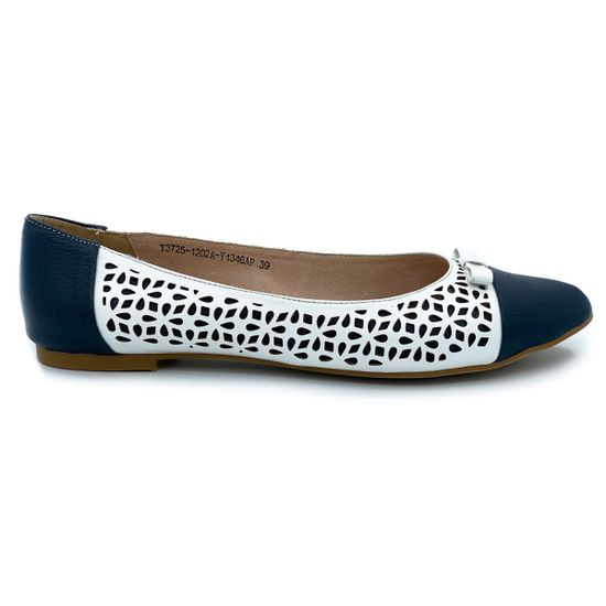 Балетки Cover бело-синие - фото 1, 