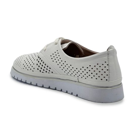 Полуботинки летние Lab Milano белые кожаные перфорированные - фото 3, 0860140 LAB BIANCO