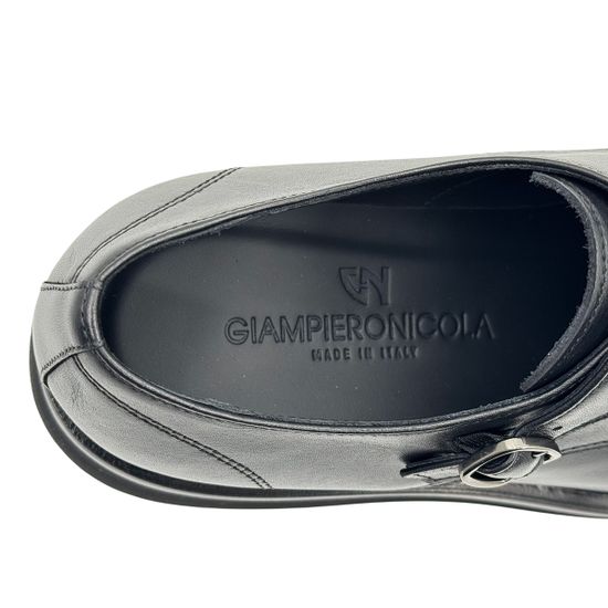 Туфли Монки GIAMPIERONICOLA черные кожаные демисезонные - фото 7, W46407A GPN NERO