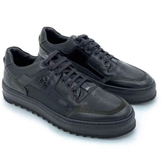 Кеды Giampieronicola черные кожаные демисезонные - фото 7, 