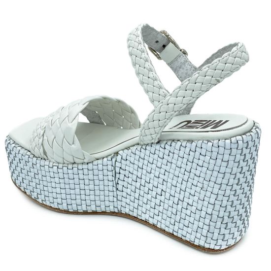 Босоножки Mimmu белые кожаные - фото 3, FGODIVA-5 MIM BIANCO