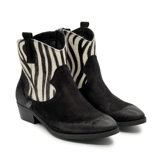 Ботинки-казаки NILA&amp;NILA черные замшевые &quot;зебра&quot; демисезонные - фото 9, MA-LP04 NIL NERO