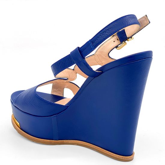 Босоножки Tiffi синие кожаные - фото 3, 453/Z90G TI BLU