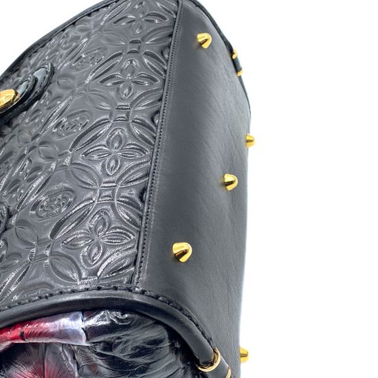 Сумка Marino Orlandi черная кожаная мультиколор - фото 4, 