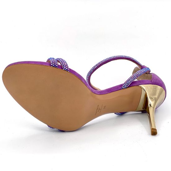 Босоножки Nina Lilou замшевые фиолетовые - фото 4, 251057F8 NL