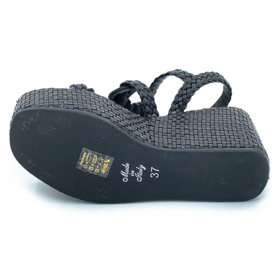 Босоножки Mimmu черные кожаные - фото 4, FGODIVA-3 MIM