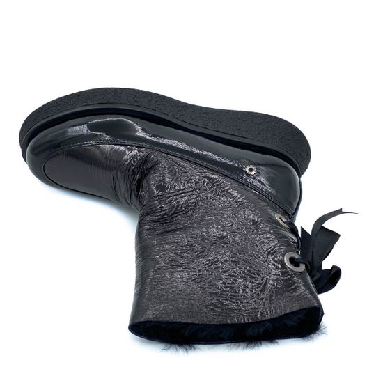 Ботинки Tuffoni черные из лакированной кожи Байка - фото 5, 