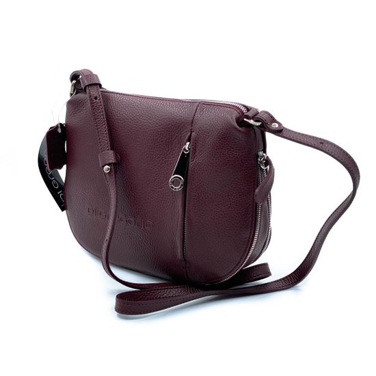 Сумка Di Gregorio бордовая кожаная кросс-боди - фото 2, 755 DG BORDEAUX