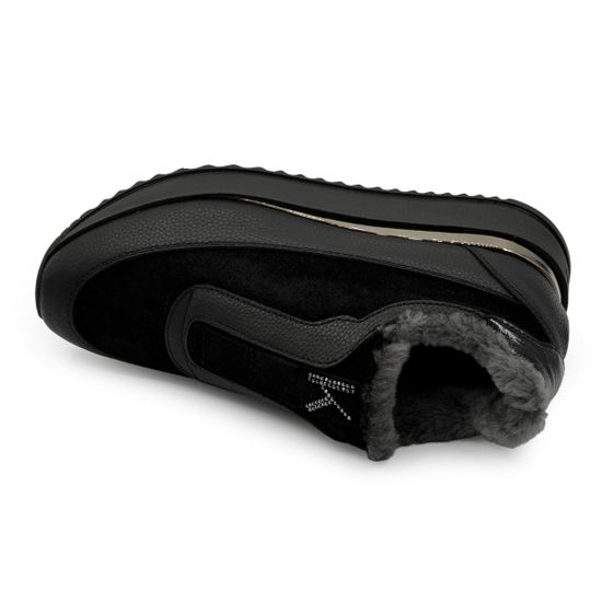 Полуботинки KELTON черные замша/кожа на меху - фото 5, 